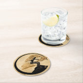 円祖禅サークル盆栽 – ゴールデンサンライズ ラウンドペーパーコースター (インサイチュ)