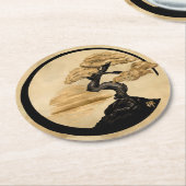 円祖禅サークル盆栽 – ゴールデンサンライズ ラウンドペーパーコースター (アングル)