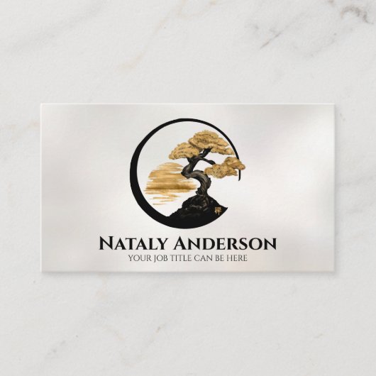 円祖禅サークル盆栽 – ゴールデンサンライズ 名刺 (正面)