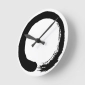円窓輪禅書道 ラウンド壁時計 (傾斜)