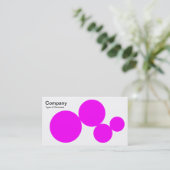 円系列 – マゼンタ(白) 名刺 (スタンド正面)