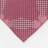 円素朴点々のある幾何パターン フリースブランケット (角)