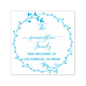 円素朴花手書き差出人住所 セルフインキングスタンプ (デザイン)