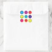 円絵を描ステッカー スクエアシール (バッグ)