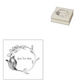 円縁ど形フローラ(スイートピーの花) ラバースタンプ (押印)