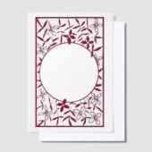 円縁ど窓のフローラ ベラム紙招待状 (オフセット)