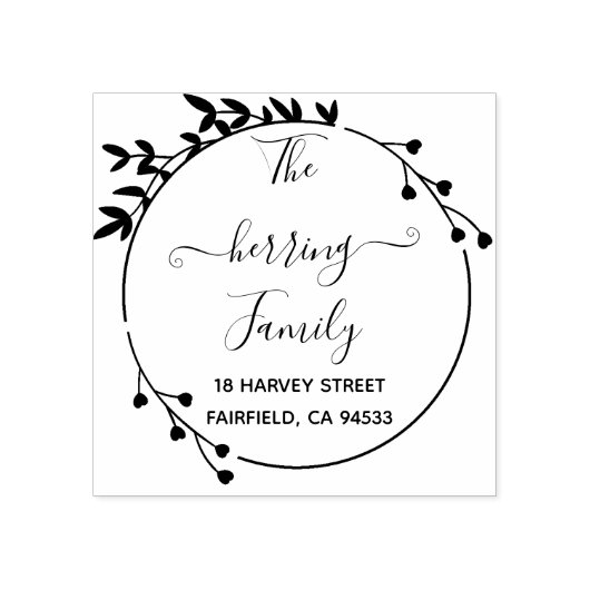 円花手書き差出人住所 ラバースタンプ (インプリント)