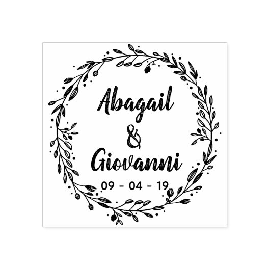 円葉素朴日付の保存 ラバースタンプ (インプリント)