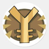 円通貨スタンプ ラウンドシール (正面)