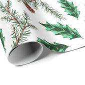 円錐および松の枝 ラッピングペーパー (ロールコーナー)