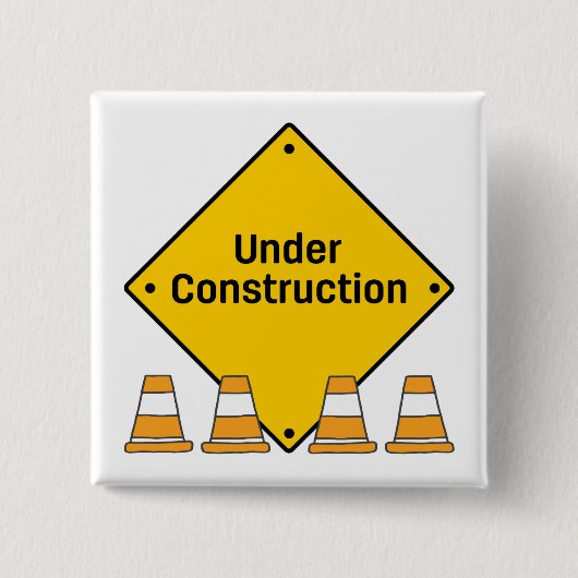 円錐と建築下 缶バッジ (正面)