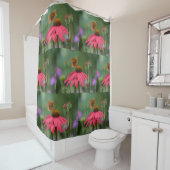 円錐上の蝶の花 シャワーカーテン (インサイチュ)