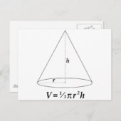 円錐体積 ポストカード (正面/裏面)