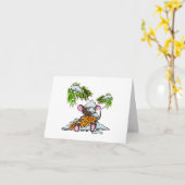 円錐形のクリスマスと新年マウス カード (黄色い花)