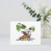 円錐形のクリスマスと新年マウス ポストカード (スタンド正面)