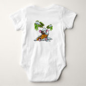 円錐形のクリスマスと正月のマウス ベビーボディスーツ (裏面)