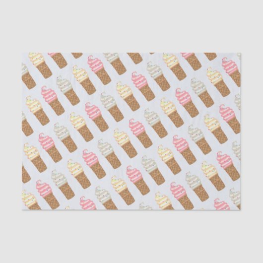 円錐形のクリーム色の漫画10"をx 15" - 10lb TissuePaper凍らして下さい 薄葉紙 (正面)