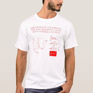 円錐形の容積のfomulaのための派生 tシャツ
