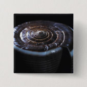 円錐形の貝 缶バッジ (正面)