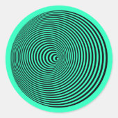 円錐形の雲紋: 目の錯覚の催眠薬の螺線形 ラウンドシール (正面)