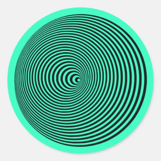 円錐形の雲紋: 目の錯覚の催眠薬の螺線形 ラウンドシール (正面)