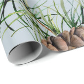 円錐松/青パターン ラッピングペーパー (ロールコーナー)