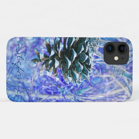 円錐松(青) Case-Mate iPhoneケース (裏面(横))
