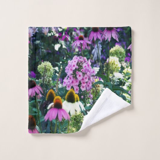 円錐花のピンクのガーデンフロックスの風景 ウォッシュタオル (ウォッシュタオル)