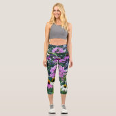 円錐花のピンクのガーデンフロックスの風景 カプリレギンス (正面)