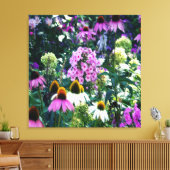 円錐花のピンクのガーデンフロックスの風景 キャンバスプリント (インサイチュ (リビング))