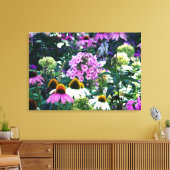 円錐花のピンクのガーデンフロックスの風景 キャンバスプリント (インサイチュ (リビング))