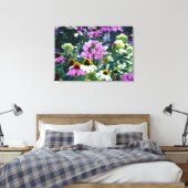 円錐花のピンクのガーデンフロックスの風景 キャンバスプリント (インサイチュ (寝室))