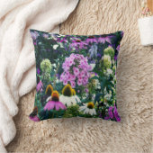 円錐花のピンクのガーデンフロックスの風景 クッション (ブランケット)