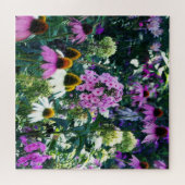 円錐花のピンクのガーデンフロックスの風景 ジグソーパズル (横)