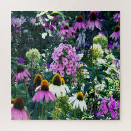 円錐花のピンクのガーデンフロックスの風景 ジグソーパズル