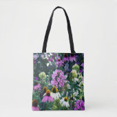 円錐花のピンクのガーデンフロックスの風景 トートバッグ (正面)