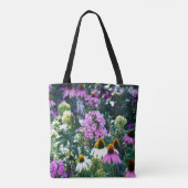 円錐花のピンクのガーデンフロックスの風景 トートバッグ (裏面)
