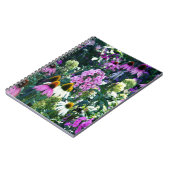 円錐花のピンクのガーデンフロックスの風景 ノートブック (左側)