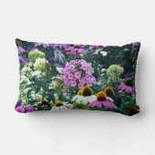 円錐花のピンクのガーデンフロックスの風景 ランバークッション (裏面)