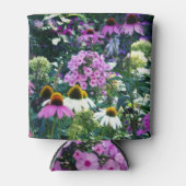 円錐花のピンクのガーデンフロックスの風景 缶クーラー (正面)