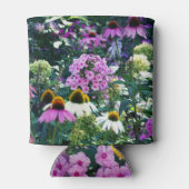 円錐花のピンクのガーデンフロックスの風景 缶クーラー (裏面)