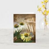 円錐花の蝶 カード (黄色い花)