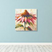 円錐花インパスト絵を描ト キャンバスプリント (インサイチュ (ウッドフロア))