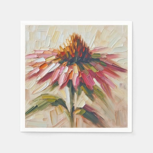 円錐花インパスト絵を描ト スタンダードカクテルナプキン (正面)