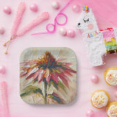 円錐花インパスト絵を描ト ペーパープレート (パーティー)