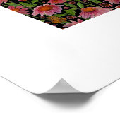 円錐花花の花模様 ポスター (角)