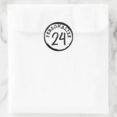 円間抜けカスタム文字 ラウンドシール (バッグ)