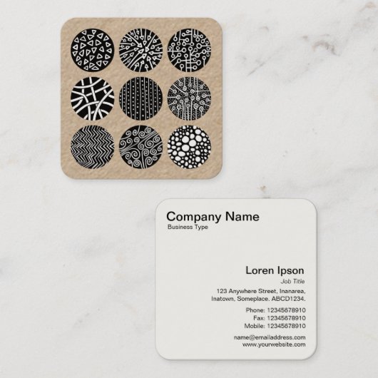 円飾 スクエア名刺 (正面/裏面)