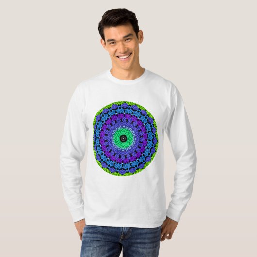 円鮮やかのモテカラフル点々のあるル Tシャツ (正面フル)