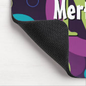 円鮮やかリングや輪レトロパーソナライズされた紫 マウスパッド (コーナー)